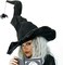 Halloween Witch Hat Black Witch Hat with Detachable Spider Halloween Costume Accessories for Women Party